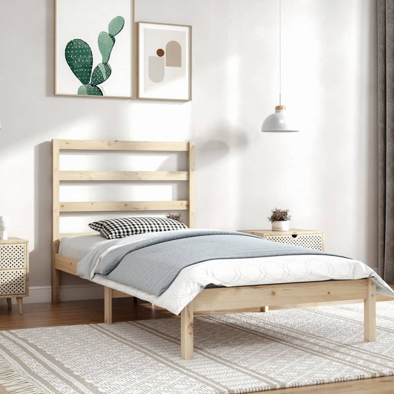 vidaXL tömör fenyőfa ágy matrac nélkül 90 x 200 cm