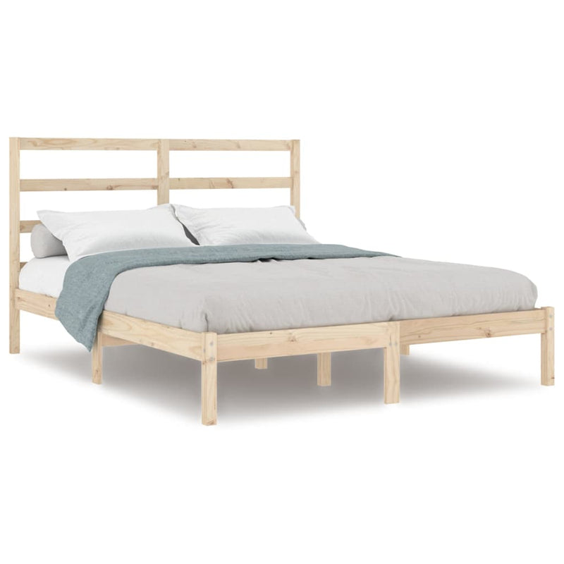 vidaXL tömör fenyőfa ágykeret ágy matrac nélkül 120 x 200 cm