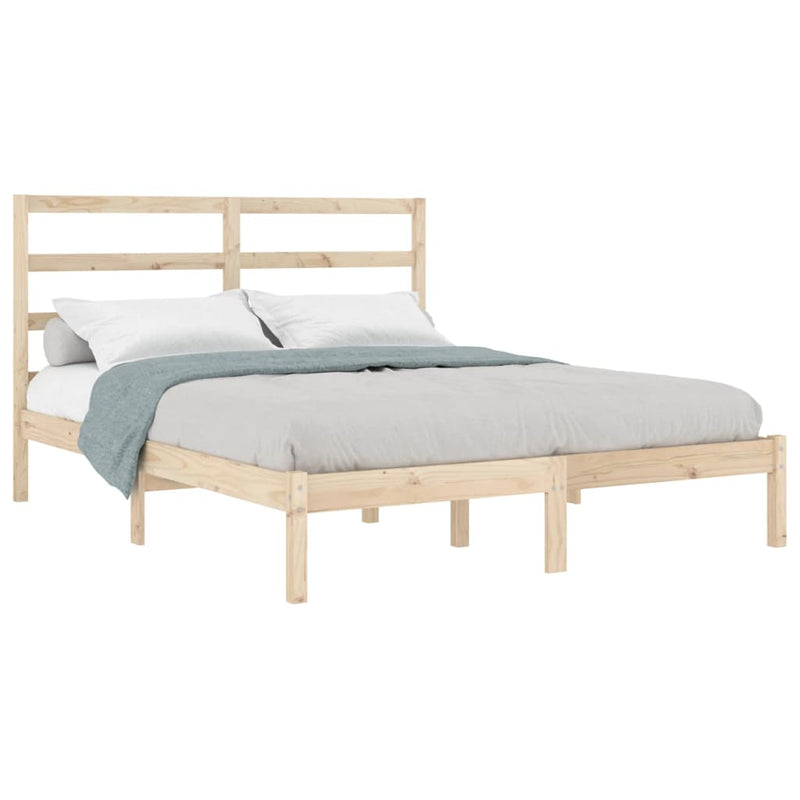vidaXL tömör fenyőfa ágykeret ágy matrac nélkül 120 x 200 cm
