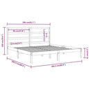 vidaXL fekete tömör fenyőfa ágykeret 200 x 200 cm