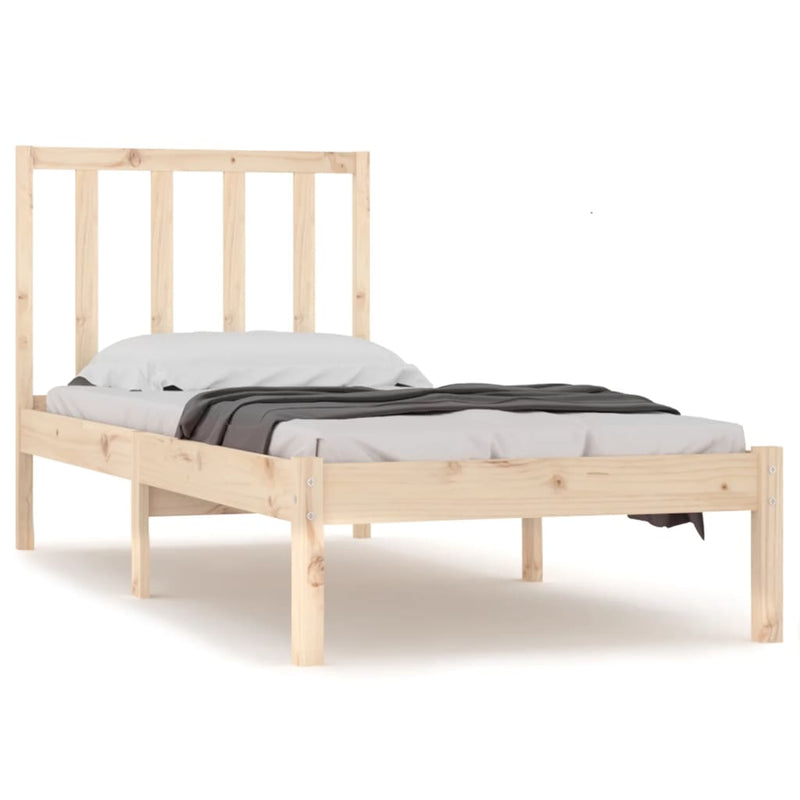 vidaXL tömör fenyőfa ágy matrac nélkül 75 x 190 cm