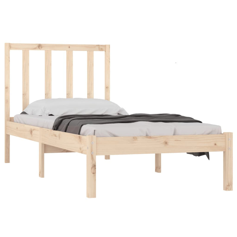 vidaXL tömör fenyőfa ágy matrac nélkül 75 x 190 cm