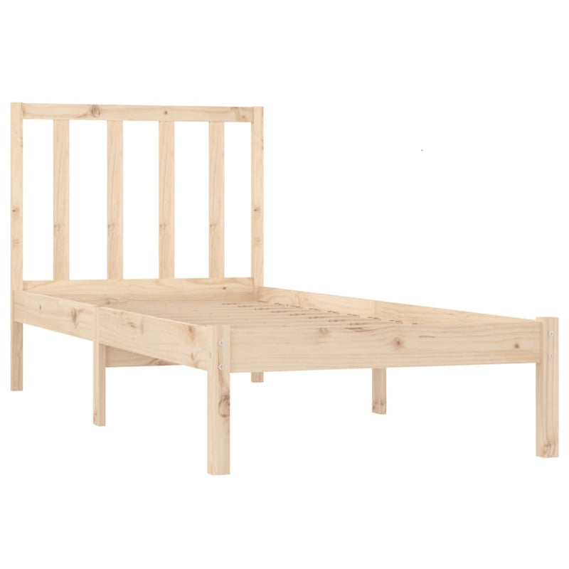 vidaXL tömör fenyőfa ágy matrac nélkül 75 x 190 cm