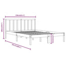 vidaXL King Size fekete tömör fenyőfa ágykeret 150 x 200 cm