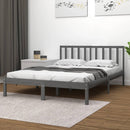 vidaXL szürke tömör fenyőfa ágykeret 200 x 200 cm