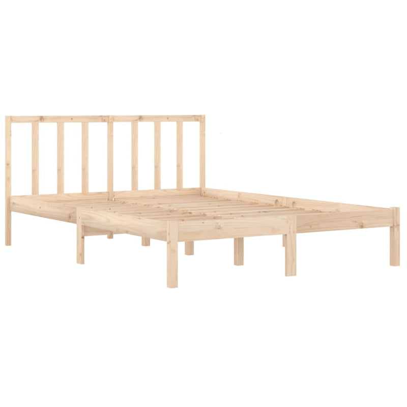 vidaXL Small Double tömör fenyőfa ágykeret 120 x 190 cm