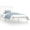 vidaXL Small Single fehér tömör fenyőfa ágykeret 75 x 190 cm