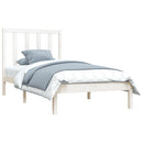 vidaXL Small Single fehér tömör fenyőfa ágykeret 75 x 190 cm