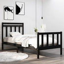 vidaXL Small Single fekete tömör fa ágykeret 75 x 190 cm