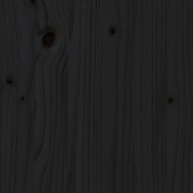 vidaXL Small Single fekete tömör fa ágykeret 75 x 190 cm