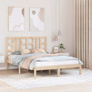 vidaXL Double tömör fa ágykeret 135 x 190 cm