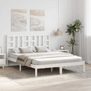 vidaXL King Size fehér tömör fa ágykeret 150 x 200 cm