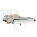 vidaXL King Size fehér tömör fa ágykeret 150 x 200 cm