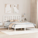 vidaXL King Size fehér tömör fa ágykeret 150 x 200 cm