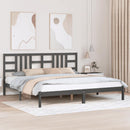vidaXL szürke tömör fa ágykeret 200 x 200 cm