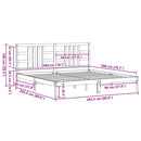 vidaXL mézbarna tömör fa ágykeret 200 x 200 cm