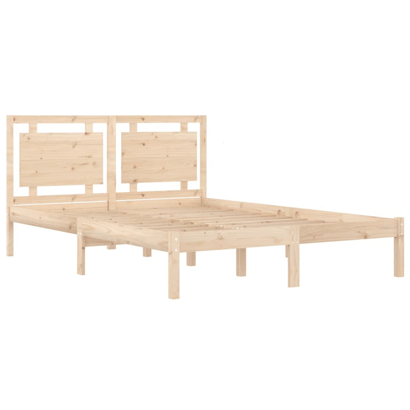 vidaXL King Size tömör fa ágykeret 150 x 200 cm