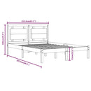 vidaXL King Size tömör fa ágykeret 150 x 200 cm