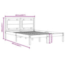 vidaXL fehér tömör fa ágykeret 200 x 200 cm
