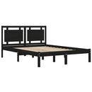 vidaXL fekete tömör fa ágykeret 200 x 200 cm
