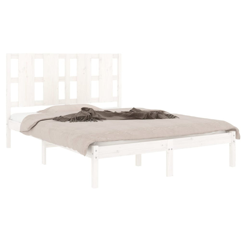 vidaXL fehér tömör fenyőfa ágy matrac nélkül 140x190 cm