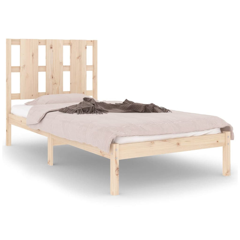 vidaXL tömör fenyőfa ágy matrac nélkül 100 x 200 cm
