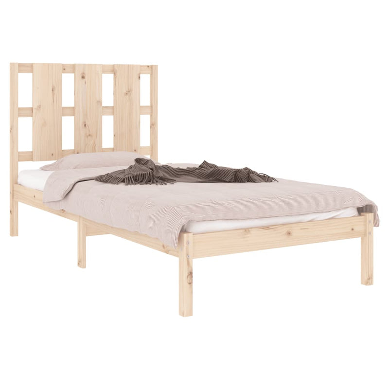 vidaXL tömör fenyőfa ágy matrac nélkül 100 x 200 cm