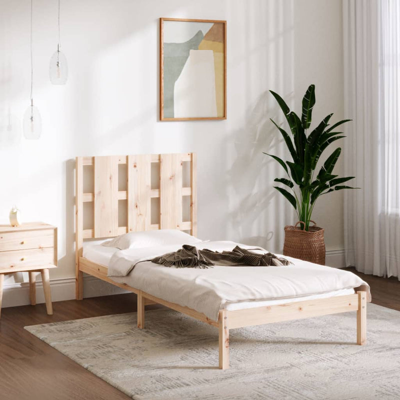 vidaXL tömör fenyőfa ágy matrac nélkül 100 x 200 cm