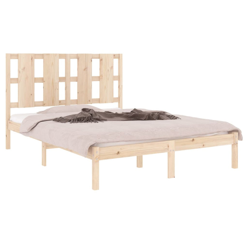 vidaXL tömör fenyőfa ágykeret ágy matrac nélkül 120 x 200 cm