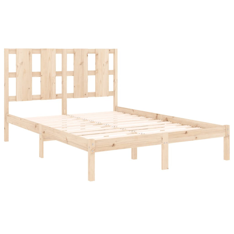 vidaXL tömör fenyőfa ágykeret ágy matrac nélkül 120 x 200 cm