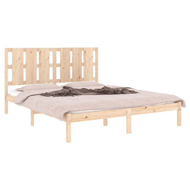 vidaXL King Size tömör fa ágykeret 150 x 200 cm