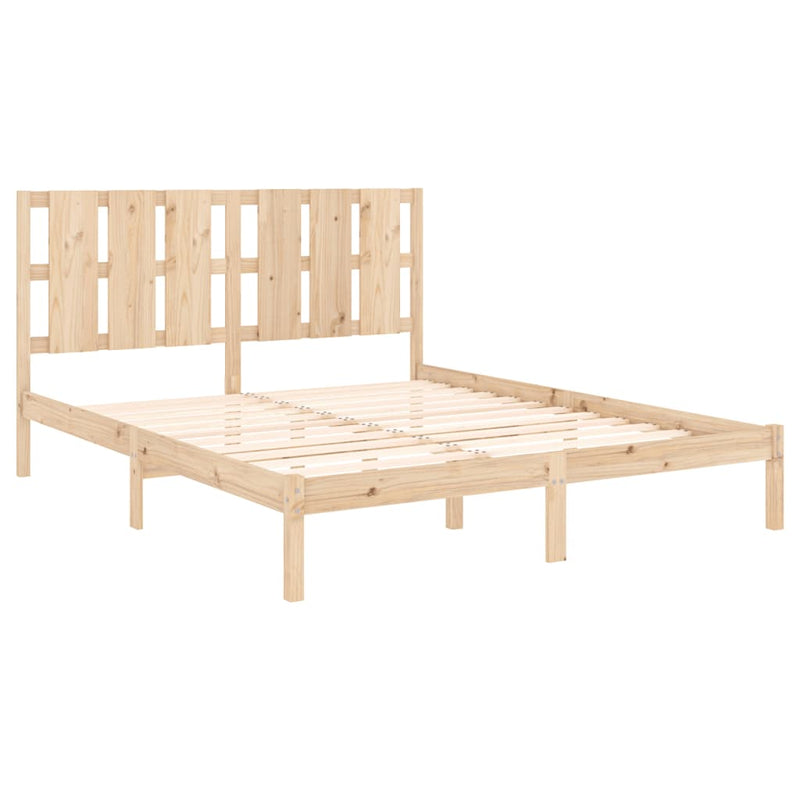 vidaXL King Size tömör fa ágykeret 150 x 200 cm