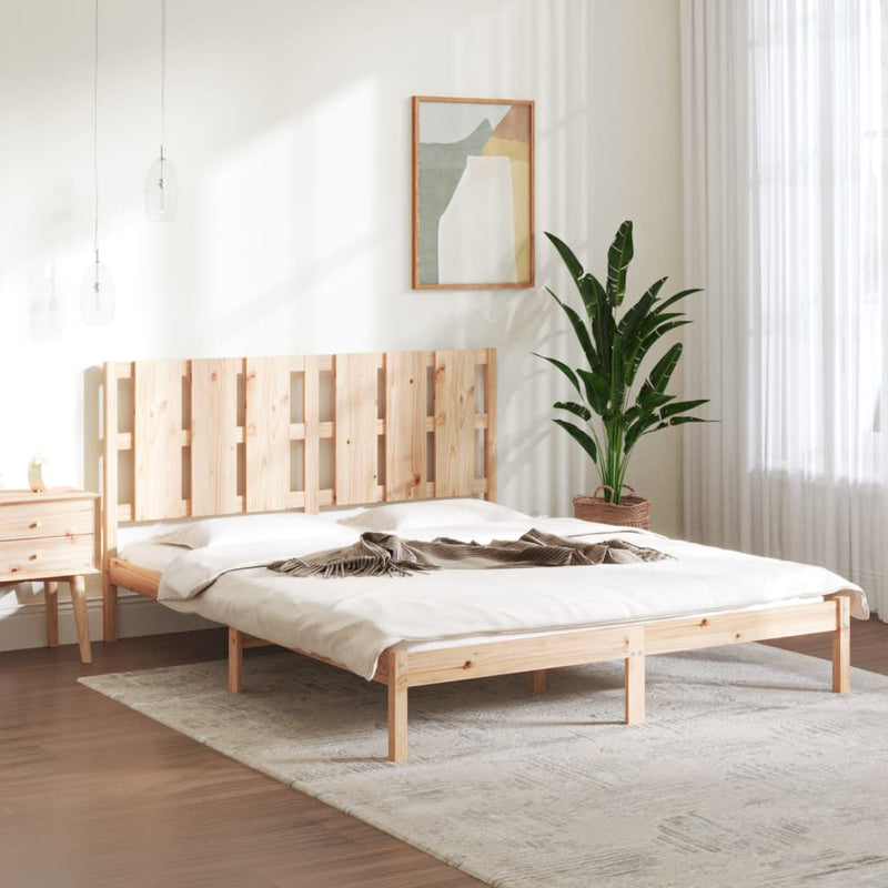 vidaXL King Size tömör fa ágykeret 150 x 200 cm