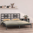vidaXL szürke tömör fa ágykeret 200 x 200 cm