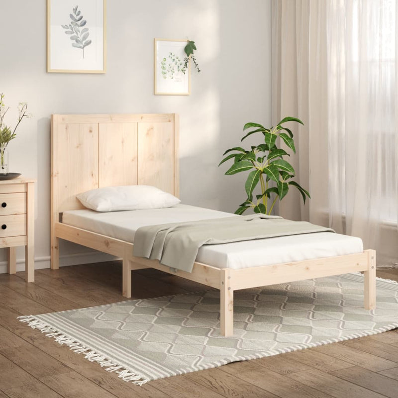 vidaXL tömör fenyőfa ágy matrac nélkül 100 x 200 cm