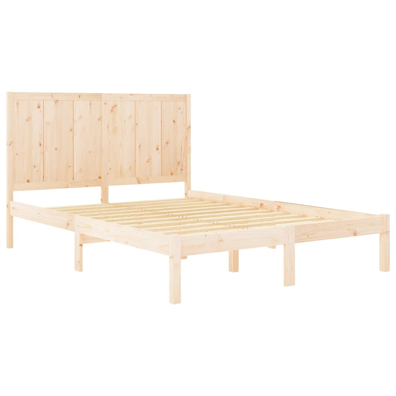 vidaXL tömör fenyőfa ágykeret ágy matrac nélkül 120 x 200 cm