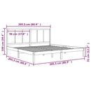 vidaXL mézbarna tömör fenyőfa ágykeret 200 x 200 cm