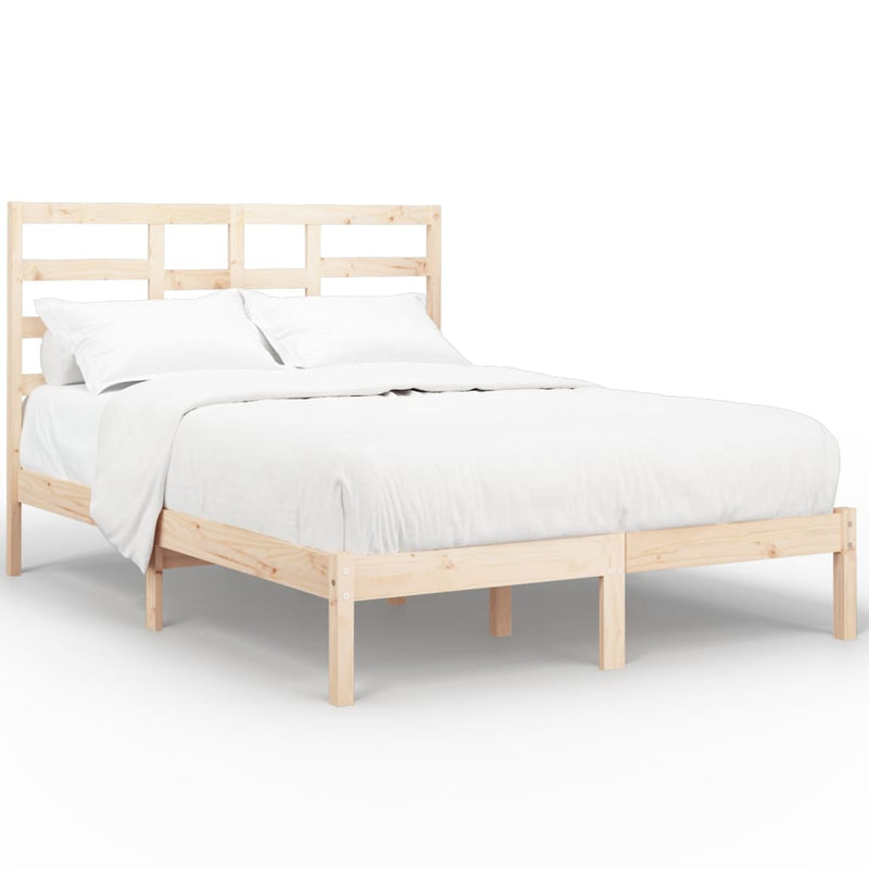 vidaXL King Size tömör fa ágykeret 150 x 200 cm