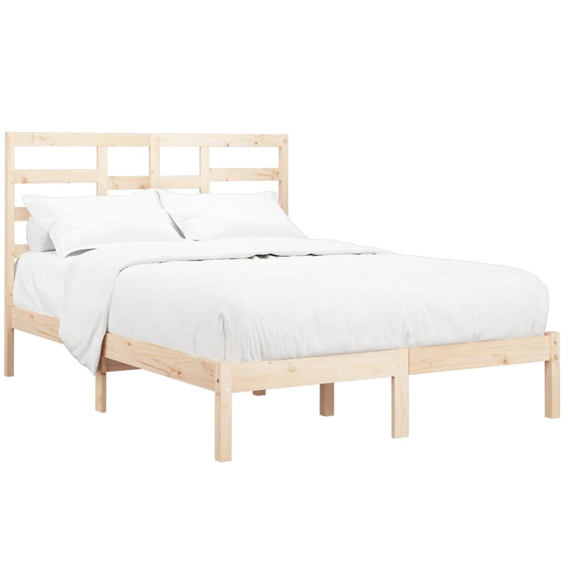 vidaXL King Size tömör fa ágykeret 150 x 200 cm
