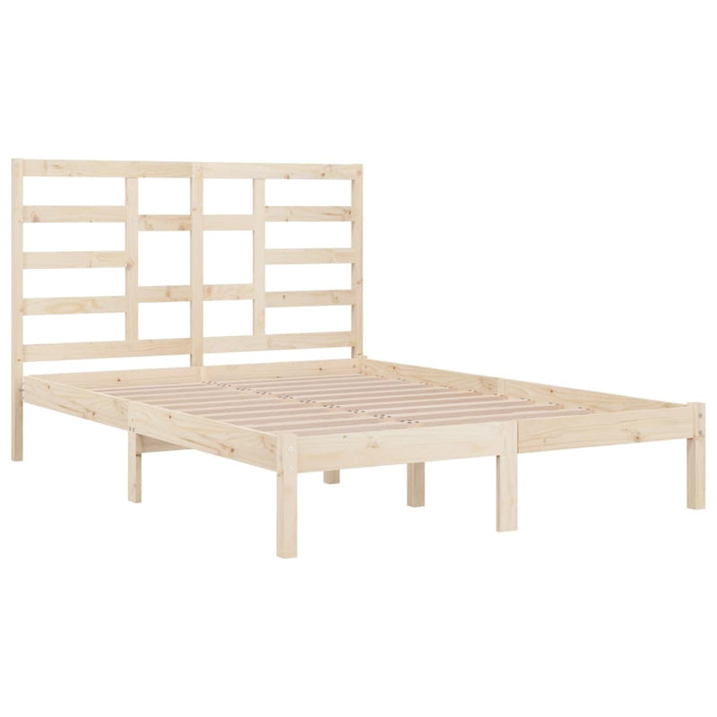vidaXL King Size tömör fa ágykeret 150 x 200 cm