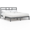 vidaXL szürke tömör fa ágykeret 200 x 200 cm