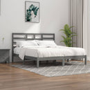 vidaXL szürke tömör fa ágykeret 200 x 200 cm