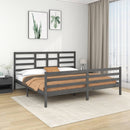 vidaXL szürke tömör fa ágykeret 200 x 200 cm