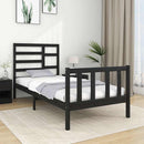 vidaXL Small Single fekete tömör fa ágykeret 75 x 190 cm