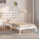 vidaXL Small Single fehér tömör fa ágykeret 75 x 190 cm