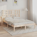 vidaXL Double tömör fa ágykeret 135 x 190 cm