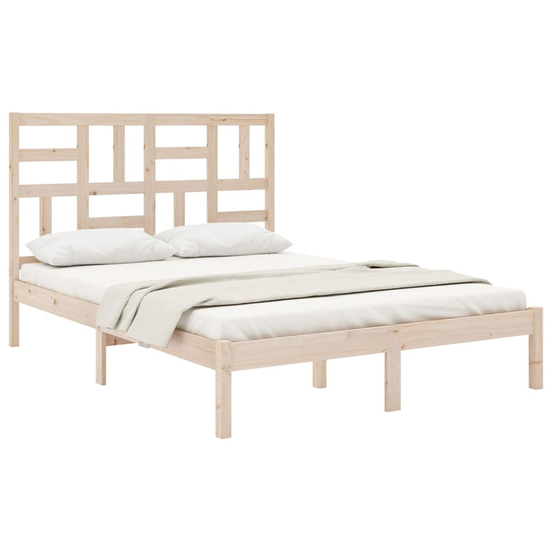 vidaXL King Size tömör fa ágykeret 150 x 200 cm