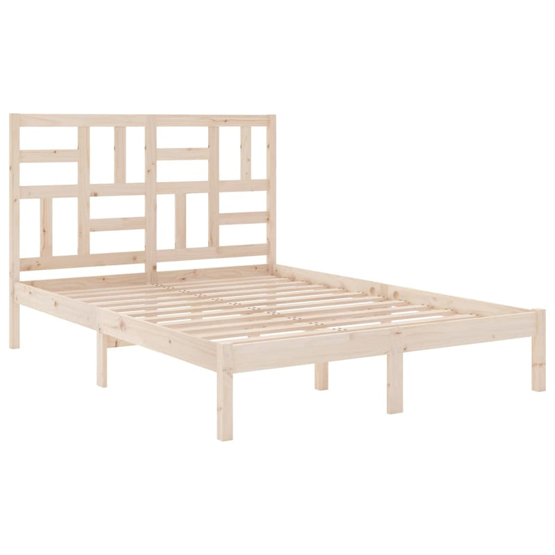vidaXL King Size tömör fa ágykeret 150 x 200 cm