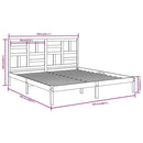 vidaXL tömör fa ágykeret matrac nélkül 200 x 200 cm