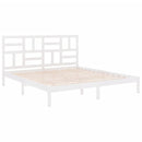 vidaXL fehér tömör fa ágykeret 200 x 200 cm
